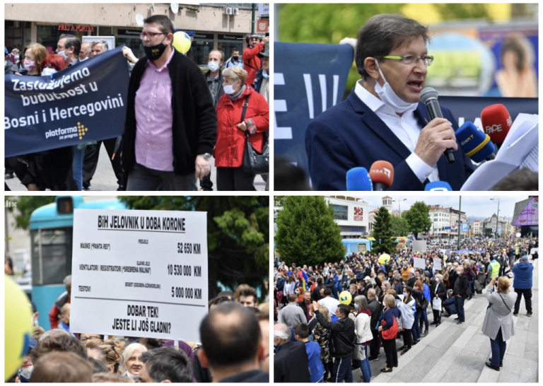 Hiljade ljudi na protestima u Sarajevu, Konaković, Nikšić i Kojović vlastima obećali “vrelo ljeto”