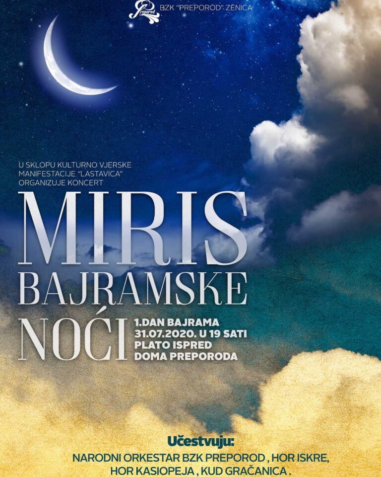 ZENICA: Otkazan koncert  “Miris bajramske noći”