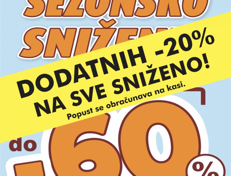 PLANET OBUĆA: Dodatnih -20% na sve sniženo od 24. januara