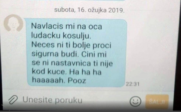 ZENICA | Razrednikov sin prijeti djevojčici nakon prijave zbog pedofilije: Navlačiš mi na oca luđačku košulju, nećeš ni ti bolje proći!