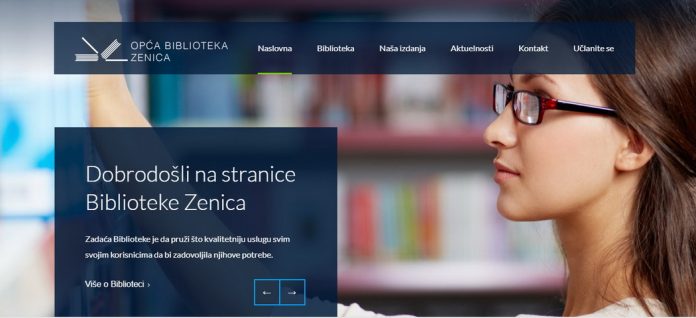 Novi dizajn internetske stranice Opće biblioteke Zenica