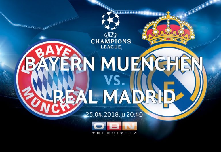 Suta na OBN-u polufinale Lige prvaka:Bayern – Real Madrid