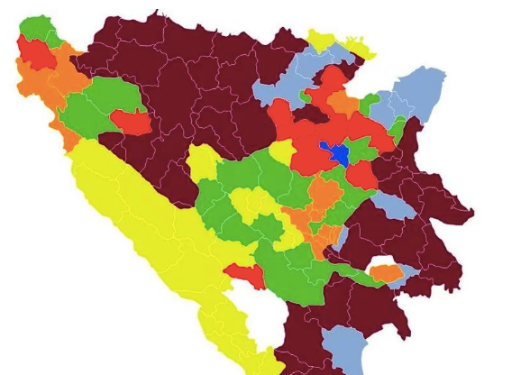 POGLEDAJTE MAPU Za Komšića glasao KS i dio Krajine, za Džaferovića srednja Bosna, Dodik u RS-u ubjedljiv