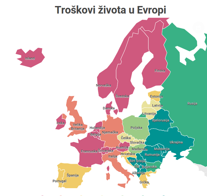 Interaktivno: Koliko košta život u regiji