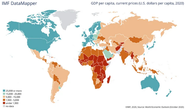 Nova mapa prikazuje zemlje najvećeg prosperiteta: Evropa i Amerika logično u vrhu