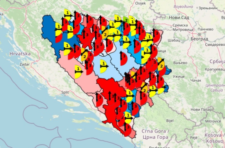 Eksperti mikrobiologije u BiH izradili originalnu kartu za praćenje koronavirusa