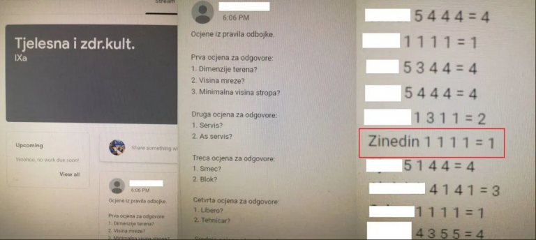 Online nastava u BiH: Dijete s poteškoćama u razvoju dobilo 4 jedinice iz fizičkog