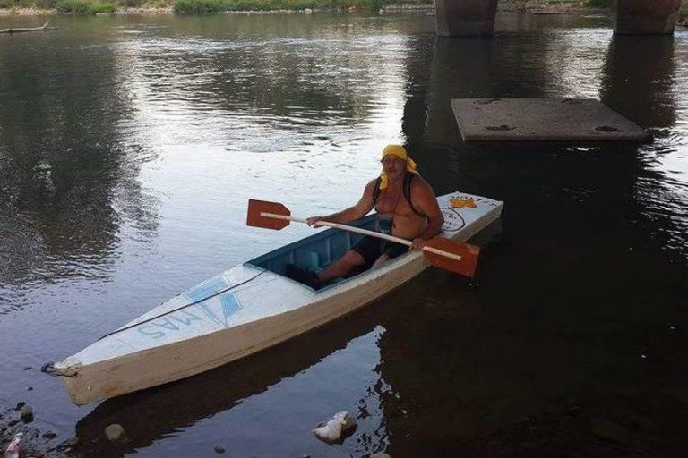 Nedžad Pašić veslao kajakom od Ilidže do Zenice