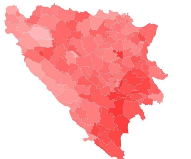 Pogledajte mapu izlaznosti građana na izbore: Što manja sredina, to veća izlaznost