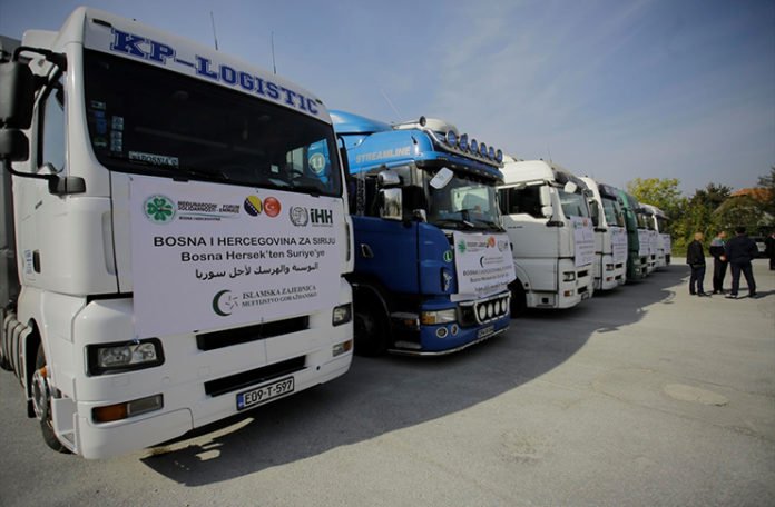 Peti konvoj humanitarne pomoći iz BiH krenuo za Siriju (FOTO)