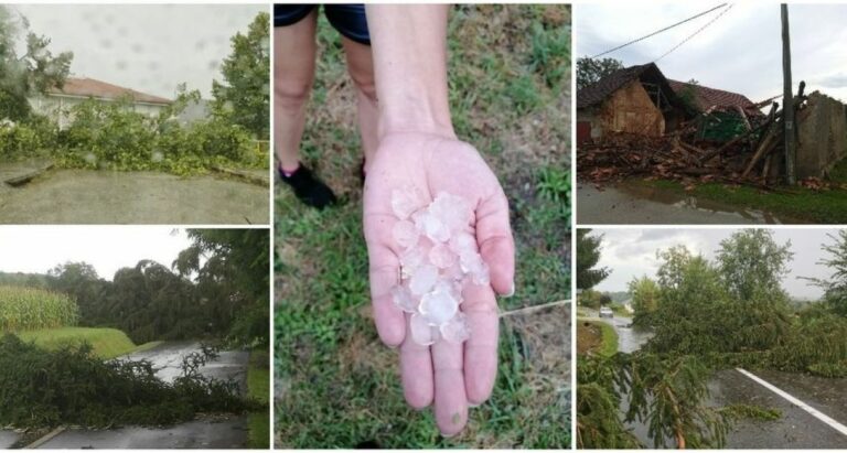 Nevrijeme stiglo u Hrvatsku: Poplavljene ulice, grad i velika šteta