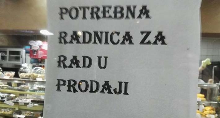 Na svakom koraku u BiH je poruka “Potreban radnik”: “Stanje je kritično!”