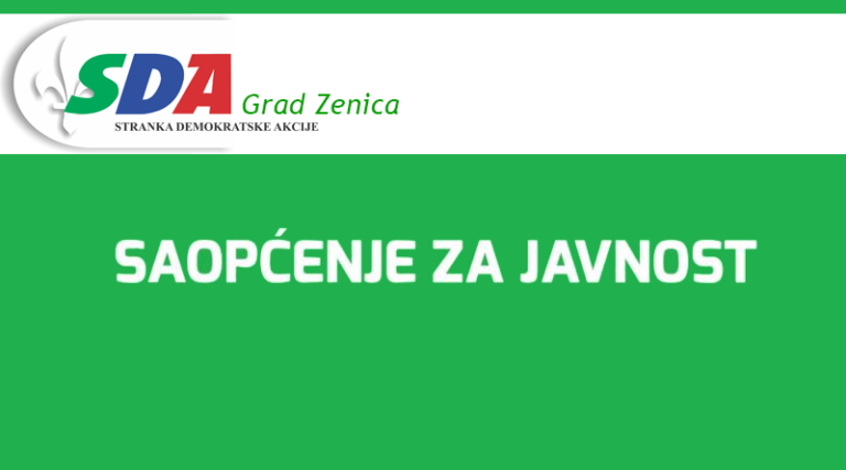 Saopćenje SDA Zenica, zatražili održavanje vanredne sjednice Gradskog vijeća