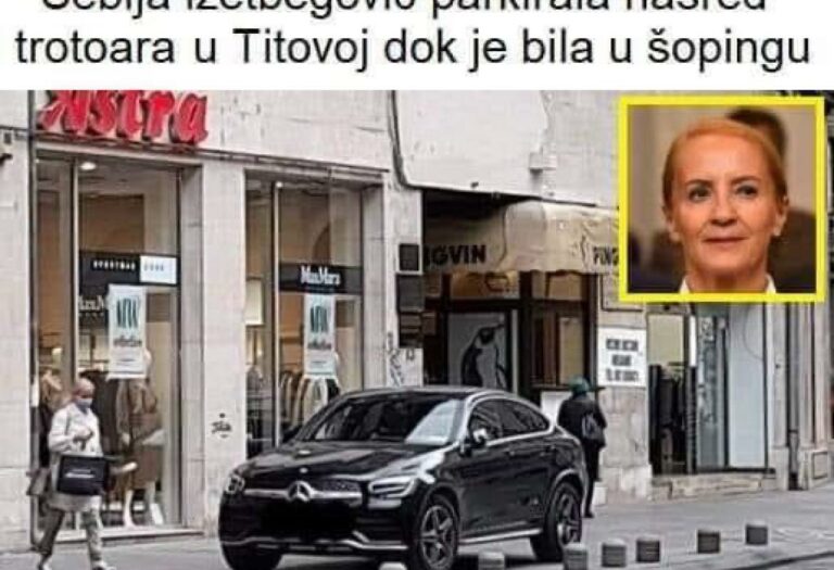 Poznati novinar Mimo Šahinpašić komentarisao parkiranje Sebije Izetbegović na trotoaru u centru Sarajeva