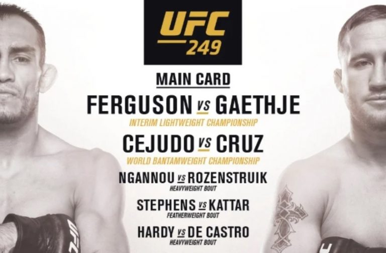 UFC 249 se održava 9. maja, Ferguson i Gaethje se bore za titulu